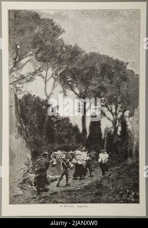 Funerali secondo l'immagine di Francisc Pradilli. Una clip di una rivista tedesca Frühauf, Paul (1863 1924), Pradilla e Ortiz, Francisco (1848 1921) Foto Stock