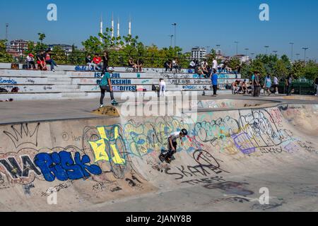 Maltepe Skate Park a Istanbul, Turchia Foto Stock