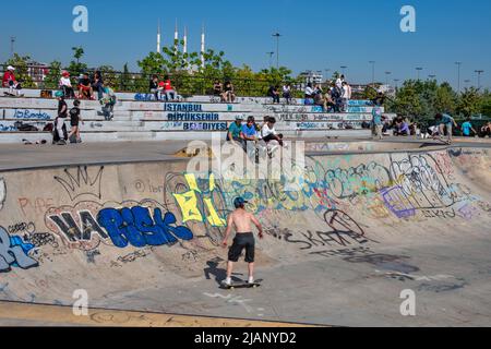 Maltepe Skate Park a Istanbul, Turchia Foto Stock