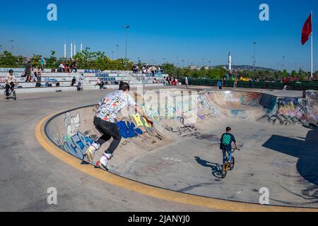 Maltepe Skate Park a Istanbul, Turchia Foto Stock