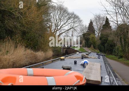 Barche del canale nel Worcestershire Regno Unito Foto Stock