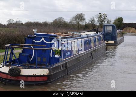 Barche del canale nel Worcestershire Regno Unito Foto Stock