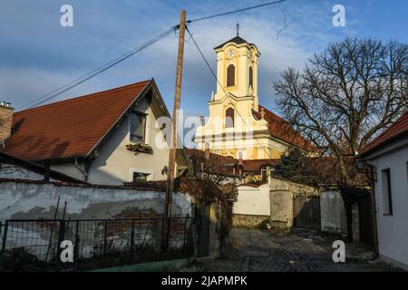 Centro storico di Szentendre: Via KOR. Ungheria Foto Stock