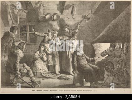 E scena dal poema di Syrokomla Widans. Secondo Wojciech Gerson, Julian Maszyński Drew. Cleastle from Tygodnik Ilustrowany 1874 (1) 165 Unknown, Gerson, Wojciech (1831 1901), Maszyski, Julian (1847 1901) Foto Stock