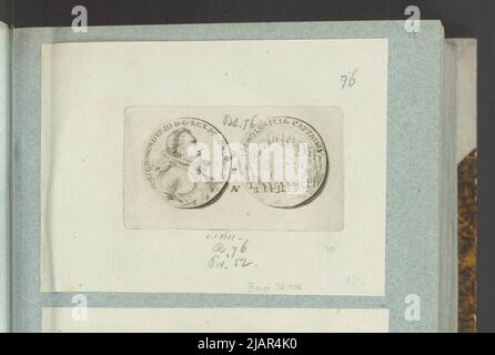 L'immagine della medaglia di Zygmunt III Vasa del 1611, per la vittoria di Smolensk, in: Album del collezionista: Figure di medaglie polacche al lavoro di X.B. Albertrande: Storia polacca con medaglie certificate. Preparato dal principe Henryk Lubomirski 1822 1830 arrangiato secondo la lista delle medaglie polacche di Feliks Bentkowski 1832 (item 70) Unknown, Geiger, Andreas (1765 1856) Foto Stock