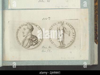L'immagine della medaglia postuma di Zygmunt III Vasa con la personificazione della fede, in: Album del collezionista: Figure di medaglie polacche al lavoro di X.B. Albertrande: Storia polacca con medaglie certificate. Preparato dal principe Henryk Lubomirski 1822 1830 arrangiato secondo la lista delle medaglie polacche di Feliks Bentkowski 1832 (item 77) Unknown, Geiger, Andreas (1765 1856) Foto Stock