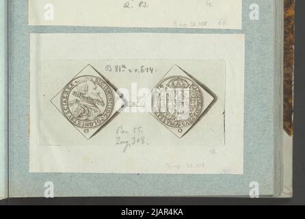 Immagine della Crown Medal Thaler, clip, Zygmunt III Vasa del 1614, in: Album del collezionista: Figure di medaglie polacche al lavoro di X.B. Albertrande: Storia polacca con medaglie certificate. Preparato dal principe Henryk Lubomirski 1822 1830 arrangiato in ordine secondo la lista delle medaglie polacche di Feliks Bentkowski 1832 (item 73) Unknown, Geiger, Andreas (1765 1856), Rieger, Hans Foto Stock