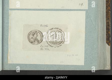L'immagine della Medaglia di Carlo XII [] dal 1707, in onore di Stanisław Leszczyński, in: Album del collezionista: Figure di medaglie polacche per l'opera di X.B. Albertrande: Storia polacca con medaglie certificate. Preparato dal principe Henryk Lubomirski 1822 1830 arrangiato secondo la lista delle medaglie polacche di Feliks Bentkowski 1832 (item 284) Unknown, Geiger, Andreas (1765 1856), Wermuth, Christian (1661 1739) Foto Stock