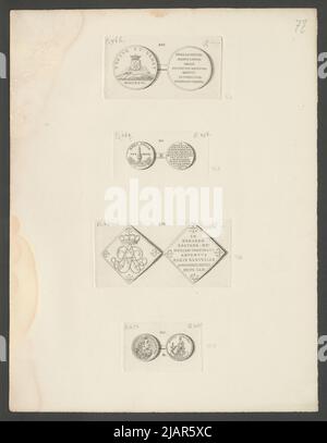 Tabella 76: Medaglie e monete del regno di agosto II Wettyn, in: Dymitr Prozorowski, Kollekcia Hananiasihs V Impient Hudożestv Academy of Graviur on Medi and Riezby on Derew, St. Petersburg, 1872 Unknown, Geiger, Andreas (1765 1856), Groskurt, Heinrich Paul (1675 1751) Foto Stock