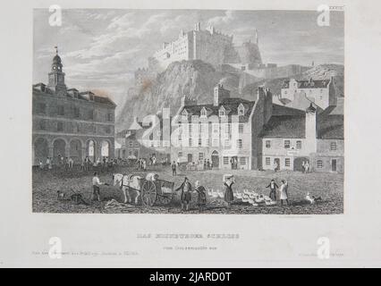 Das Edinburger Schloss (tabella XXIX) in: Meyer Universum, che descrive le visioni e i commenti più convenienti di oggetti della natura e dell'arte in tutta la terra, vol. 1, pp. 1 12, Varsavia, ad agosto Emmanuel Glücksberg, 1834 Döbler, Georg (1788 1845) Foto Stock