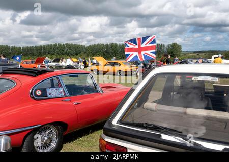 Lo show Deal Classic Car al Betteshanger Park vicino a Deal Kent UK Foto Stock