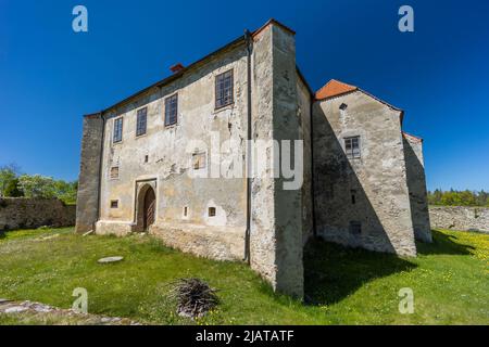 Fortezza di Cuknstejn vicino a nove hrady, Boemia meridionale, Repubblica Ceca Foto Stock