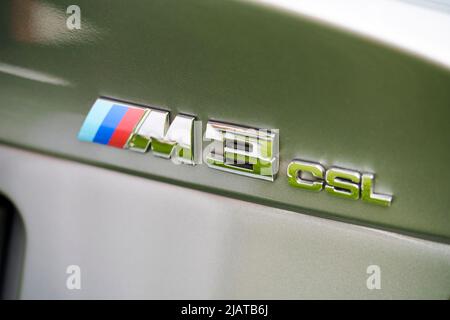 Como, Italia - 22 maggio 2022: Immagine editoriale illustrativa di un logo BMW M3 CSL su un'auto. Foto Stock