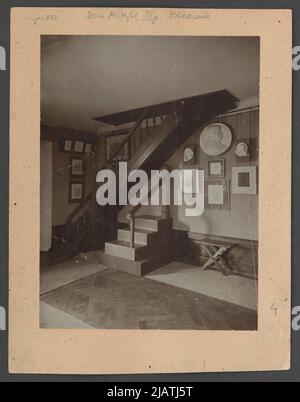 Laboratorio dell'artista nella casa Matejko (frammento con le scale) mostra museo del primo ventesimo secolo sconosciuto Foto Stock