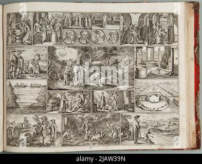 Carta N° 37. Nella parte centrale della carta, la figura raffigurante il battesimo di Cristo in Giordania. Manuel pour l'Inction de la jeunesse coppie Schellenberg Foto Stock