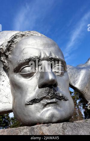 Scultura del compositore finlandese Jean Sibelius, di Eila Hiltunen, Sibelius Park, Helsinki, Finlandia Foto Stock