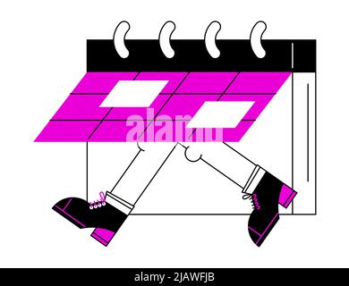 Pianificazione - illustrazione dello stile di disegno piatto colorato Illustrazione Vettoriale