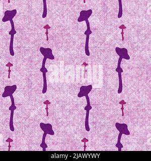 Motivo di texture effetto rosa di funghi. Tessuto senza cuciture fungo bosco decorativo stampa per tela autunno tutto su . Foto Stock