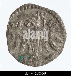 Zygmunt II Agosto [1544 (1548) 1572], Denar Gdański, Gdańsk; 1551 Mint di Gdańsk, Zygmunt Agosto Foto Stock