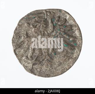 Zygmunt II Agosto [1544 (1548) 1572], Denar Gdański, Gdańsk; 1558 Mint di Gdańsk, Zygmunt Agosto Foto Stock