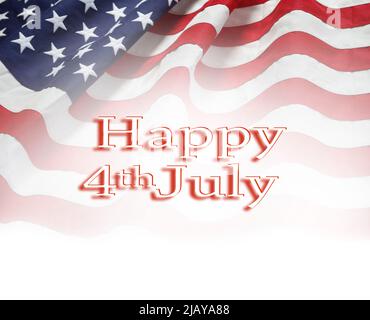 Bandiera americana. Felice 4th luglio Independence Day Foto Stock