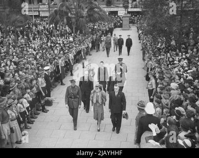 Duca e Duchessa di Gloucester - Governatore Generale dell'Australia. 25 giugno 1945.(Foto di C. Mail Special Photo Service). Foto Stock