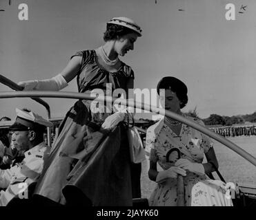 Princess Margaret - Tour delle Indie Occidentali, 1955 - Royal Tours. Aprile 4, 1955. Foto Stock