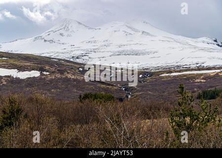 Cascate di Glyur in Islanda Foto Stock