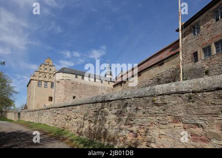 Castello e Palazzo di Allstedt, Sassonia-Anhalt, Germania Foto Stock