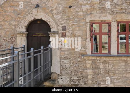 Ingresso al Museo della Farmacia di Bad Langensalza, Turingia, Germania Foto Stock