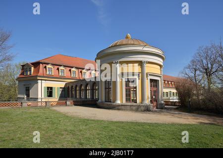 Padiglione neoclassico presso il castello di Sondershausen, Turingia, Germania Foto Stock