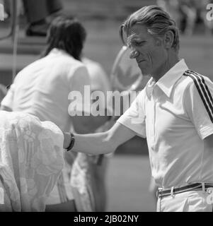 Allenatore di tennis rumeno Gheorghe Viziru, 1979 Foto Stock