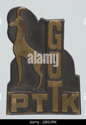 PTTK Mountain Tourist Badge Little Golden Unknown label Foto Stock