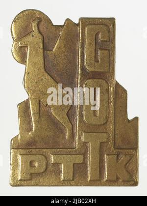 PTTK Mountain Tourist Badge Little Golden Unknown label Foto Stock