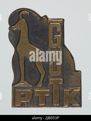 PTTK Mountain Tourist Badge Little Golden Unknown label Foto Stock