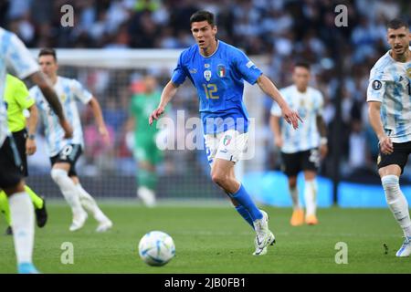 Matteo Pessina (Italia) Durante la partita della UEFA Champions League tra l'Italia 0-3 Argentina al Wembley Stadium il 1 giugno 2022 a Londra, Inghilterra. (Foto di Maurizio Borsari/AFLO) Foto Stock