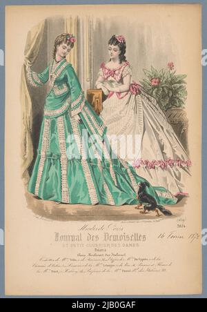 Modalità Parigi. Journal of Demoiselles e Little Courier des Dames riuniti, 3824 Lacouriere, Paul A., monaco e Falconer (Saly) Foto Stock