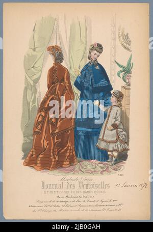 Modalità Parigi. Journal of Demoiselles e Little Courier des Dames riuniti, 3821 Carrache, A. (Fl. CA 1852; 1872), Noël, Laure (1828 1878), Monk e Falconer (Saly) Foto Stock