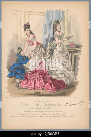 Modalità Parigi. Journal of Demoiselles e Little Courier des Dames riuniti, 3825 sconosciuto, Dupuy (Cary) Foto Stock