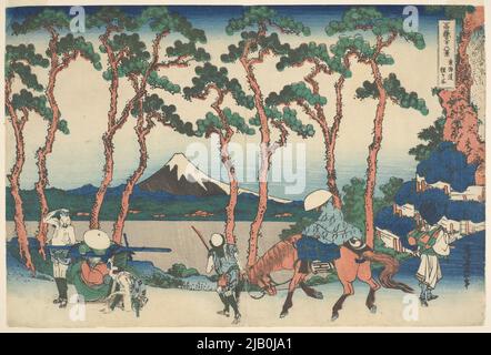 Vista di Fuji da Hodogaya, una delle stazioni Tokaido /Tokaido Hodogaya, dalla serie: Trentasei viste del Monte Fuji /Fugaku sanju rokkkei Katsushika, hokusai (1760 1849) Foto Stock