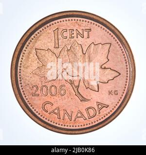 Canada, Elżbieta II (1952 ), 1 cent, Ottawa; 2006 Mint Ottawa, Blunt, Susanna, Kruger Grey, George Edward (1880 1943) Foto Stock