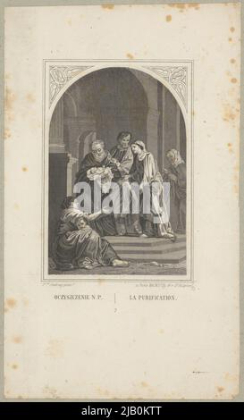 La purificazione di P. offrendo il Signore Gesù nel tempio Bertin, Francis Edoudard (1797 187 187 187), andra Foto Stock