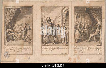 Copie di tre illustrazioni (no Chez C. W. Ettinger Chodowiecki, Daniel Nikolaus (1726 1801) Foto Stock