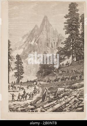 Il viaggio dell'imperatore Napoleone III e dell'imperatrice Eugenia sul ghiacciaio nel settembre 1860 secondo Pierr E. Grandsire fu disegnato da A. Marc. Shameline probabilmente da l'imlustration, Journal Universel dal 1860 Linton, Henry Duff (1815 1899), Grandsire, Pierre Eugène (1825 1905), Marc, A. Foto Stock