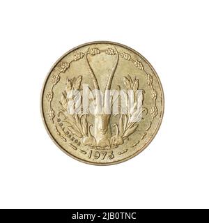 Africa occidentale, 5 franchi, 1973 Foto Stock
