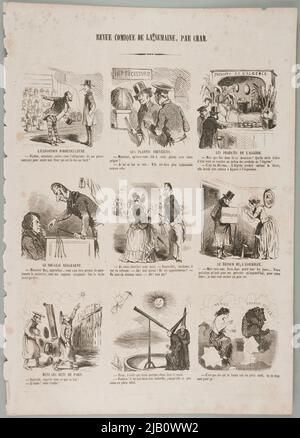 RECENSIONE COMICO DELLA SETTIMANA, DI CHAM W: Le Charivari Cham, w A C. Amédée Charles Henry de Noé (1819 1879), Lange, Levy Foto Stock
