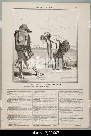 New Mouton Jumping Game , Bedographia from Series News W: Le Charivari (30 luglio 1870) Cham, w A C. Amédée Charles Henry de Noé (1819 1879) Foto Stock