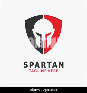 Design ispirato al logo Spartan Illustrazione Vettoriale