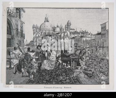 Carnevale secondo l'immagine di Francois Flameng. Una clip di una rivista tedesca Boileau (n.n.), Flameng, Francois (1856 1923) Foto Stock