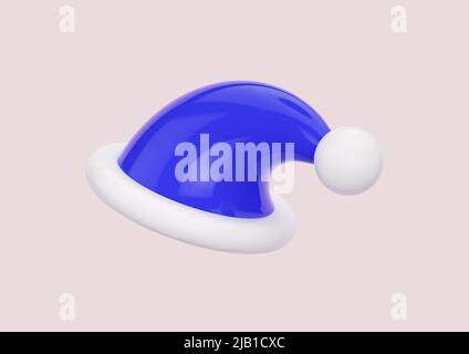 Blue Babbo Natale cappello helper nuovo anno decorazione Foto Stock